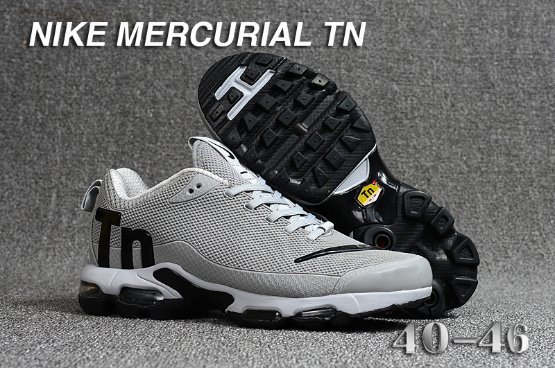 Nike Air Max Mercurial TN Grey Black White Shoes - Click Image to Close